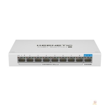 Сетевое оборудование Keenetic POE+ SWITCH 9 (KN-4710) 9-портовый гигабитный коммутатор с 8 портами PoE+ и бюджетом мощности 120 Вт-1