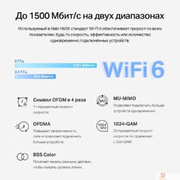 Mercusys Mercusys Halo H60X(2-pack) AX1500 Домашняя Mesh Wi-Fi 6 система-2