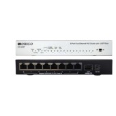 Сетевое оборудование ORIGO OS1209P/A1A Неуправляемый PoE-коммутатор 8x100Base-TX PoE+, 1x1000Base-X SFP, PoE-бюджет 80 Вт, корпус металл