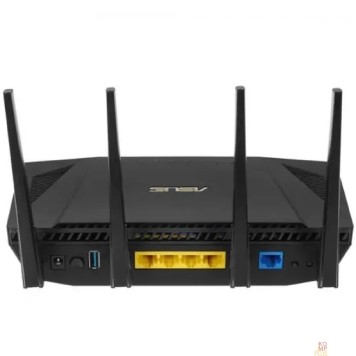 Сетевое оборудование Роутер беспроводной ASUS RT-AX58U v2 4 LAN, 1000 Мбит/с, 4 (802.11n), 5 (802.11ac), 6 (802.11ax), 1 x USB 3.1, 3G, 4G/LTE, IPv6-1