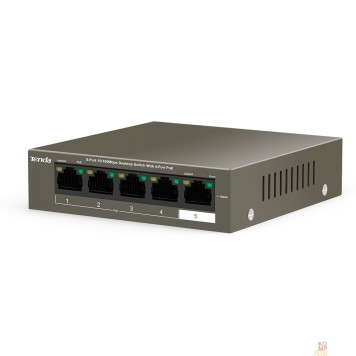 Сетевое оборудование TENDA TEF1105P-4-63W Коммутатор настольный 5-Ports 10/100 Base-TX 4-Ports PoE(PoE бюджет 58W)-2