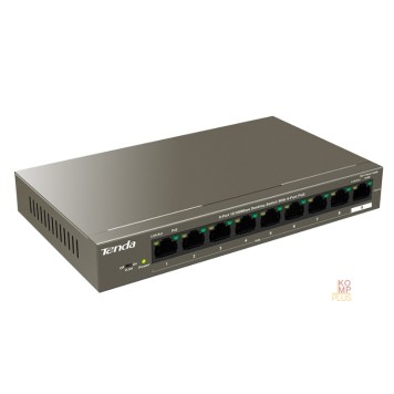 Сетевое оборудование TENDA TEF1109P-8-102W Коммутатор настольный 9-Ports 10/100 Base-TX 8-Ports PoE(PoE бюджет 92W)-1