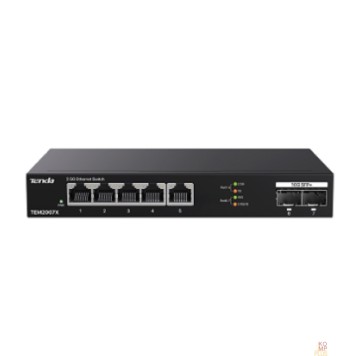 Сетевое оборудование TENDA TEM2007X 5-Портовый коммутатор Ethernet 2.5G с 2 портами 10G SFP+