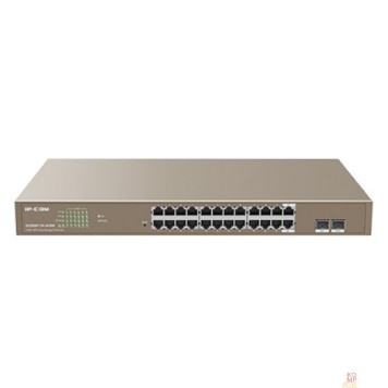 Сетевое оборудование IP-COM G3326P-24-410W L2 Коммутатор PoE управляемый 24-Ports 10/100/1000 Base-T + 2-Ports 1000 Base-X SFP  / 24-Ports PoE (PoE бюджет 370W)