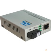 Сетевое оборудование NIKOMAX GL-MC-UTPF-SC1G-18SM-1550-N Медиаконвертер неуправляемый GIGALINK, UTP 10/100/1000 Мбит/с, SM, SC, без LFP, Tx:1550/Rx:1310 нм, 18 дБ (до 20 км), 5В/1A