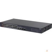 Коммутаторы DAHUA DH-CS4226-24ET-375 24-портовый PoE коммутатор облачный 24 RJ45 10/100Мбит/с (PoE/PoE+/Hi-PoE), 2 комбинированных SFP/RJ45 10/100/1000Мбит/с (uplink)