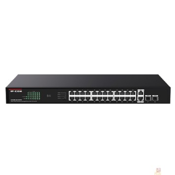 Сетевое оборудование IP-COM G1128P-24-250W Неуправляемый PoE коммутатор с 24 Гигабитными портами PoE и 2 SFP портами