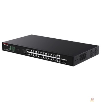Сетевое оборудование IP-COM G1128P-24-250W Неуправляемый PoE коммутатор с 24 Гигабитными портами PoE и 2 SFP портами-1