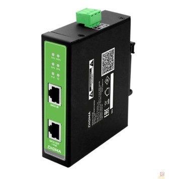 Сетевое оборудование Инжектор PoE Digma DNP30W48GDXM 10/100/1000BASE-T 30Вт 37-57В(DC)