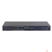 Коммутаторы DAHUA DH-CS4220-16GT-240 16-портовый гигабитный PoE коммутатор с функцией облачного управления 16 RJ45 10/100/1000Мбит/с (PoE/PoE+/Hi-PoE),  2 RJ45 10/100/1000Мбит/с (uplink), 2 SFP 1000Мбит/с (uplink