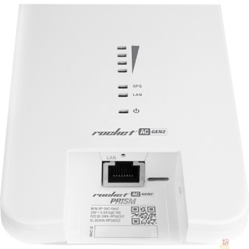 Сетевое оборудование UBIQUITI R2AC-PRISM Точка доступа Wi-Fi Ubiquiti Rocket 2AC Prism 2.4 ГГц, PtP/PtMP, airMAX ac, 2x RP-SMA-1