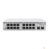 Сетевое оборудование MikroTik CSS318-16G-2S+IN Коммутатор, 16x 1Gbit, 2x SFP+, настольный Сетевое оборудование MikroTik CSS318-16G-2S+IN Коммутатор, 16x 1Gbit, 2x SFP+, настольный
