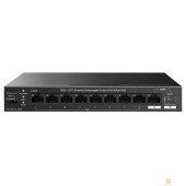 Сетевое оборудование IP-COM G1110PF-8-120W Коммутатор неуправляемый PoE, 10 портов, 9x1 Гбит/с, SFP 1х1 Гбит/с, PoE 8х30 Вт (до 102 Вт), настольный
