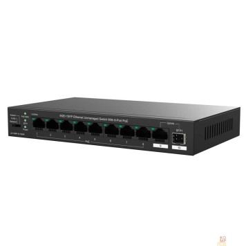 Сетевое оборудование IP-COM G1110PF-8-120W Коммутатор неуправляемый PoE, 10 портов, 9x1 Гбит/с, SFP 1х1 Гбит/с, PoE 8х30 Вт (до 102 Вт), настольный-2