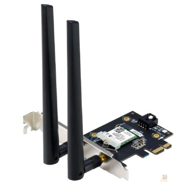 Сетевое оборудование Сетевой адаптер Wi-Fi+ Bluetooth ASUS PCE-BE6500, Wi-Fi 7 BE6500, BT 5.4, PCI-Express x 1 (PCE-BE6500)