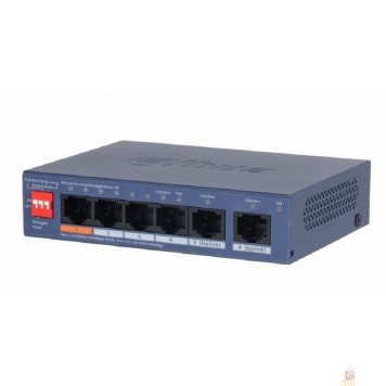 Коммутаторы DAHUA DH-CS4006-4GT-60-V2 4-портовый гигабитный PoE коммутатор с функцией облачного управления 4 RJ45 10/100/1000Мбит/с (PoE/PoE+/Hi-PoE), 2 RJ45 10/100/1000Мбит/с (uplink)-1