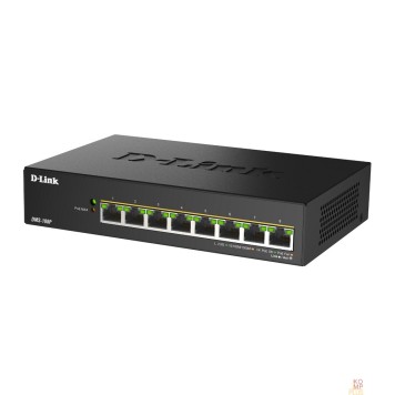 Сетевое оборудование D-Link DMS-108P/A1A Неуправляемый коммутатор с 8 портами 100/1000/2.5GBase-T (8 портов PoE 802.3af/at/bt, PoE-бюджет 230 Вт)-2