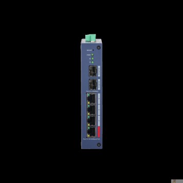 Коммутаторы DAHUA DH-CHS4206-4ET-90 4-портовый PoE коммутатор урпавляемый 4 RJ45 10/100Мбит/с (PoE/PoE+/Hi-PoE), 2 SFP 1000Мбит/с (uplink);  PoE: порт 1 до 90Вт IP30, IK06; монтаж на DIN-рейку