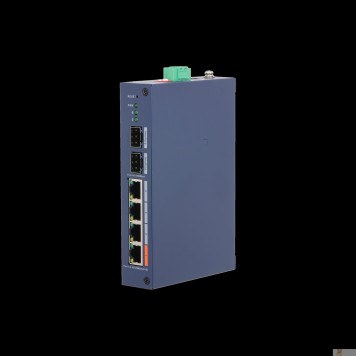 Коммутаторы DAHUA DH-CHS4206-4ET-60 4-портовый PoE коммутатор управляемый  4 RJ45 10/100Мбит/с (PoE/PoE+/Hi-PoE), 2 SFP 1000Мбит/с (uplink); IP30, IK06; монтаж на DIN-рейку