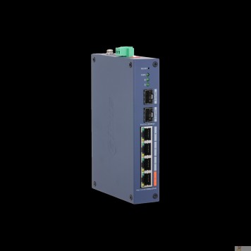 Коммутаторы DAHUA DH-CHS4206-4ET-60 4-портовый PoE коммутатор управляемый  4 RJ45 10/100Мбит/с (PoE/PoE+/Hi-PoE), 2 SFP 1000Мбит/с (uplink); IP30, IK06; монтаж на DIN-рейку-1