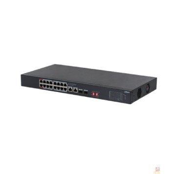 Коммутаторы DAHUA DH-S3220-16GT-190 16-порт. Гига. коммутатор с PoE, уровень L2  16 RJ45 10/100/1000Мбит/с (PoE/PoE+/Hi-PoE), 2 RJ45 10/100/1000Мбит/с (uplink), 2 SFP 1000Мбит/с (uplink) до 190Вт-2