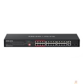 Mercusys Mercusys MS126CP 24-портовый монтируемый в стойку PoE+ коммутатор 10/100 Мбит/с с 2 гигабитными портами
