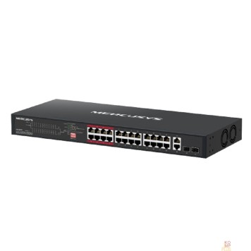 Mercusys Mercusys MS126CP 24-портовый монтируемый в стойку PoE+ коммутатор 10/100 Мбит/с с 2 гигабитными портами-1
