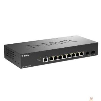 Сетевое оборудование D-Link DGS-1210-10X/ME/C1A Управляемый L2 коммутатор с 8 портами 10/100/1000Base-T и 2 портами 10GBase-X SFP+ -1