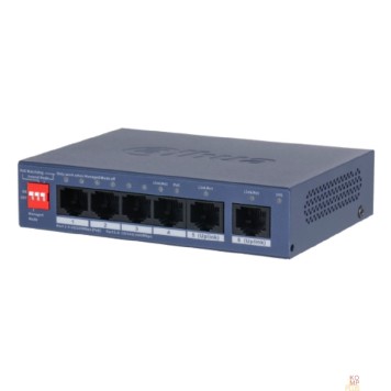 Коммутаторы DAHUA DH-CS4006-4ET2GT-36 4-портовый PoE коммутатор управляемый  4 RJ45 10/100Мбит/с (PoE/PoE+), 2 RJ45 10/100/1000Мбит/с (uplink); до 40 В-1