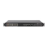 Коммутаторы DAHUA DH-PFS4218-16ET-190 16-портовый управляемый коммутатор с РоЕ; 16xRJ45 100M (PoE/PoE+/Hi-PoE), 2xCombo SFP/RJ45 1G (uplink); суммарно до 190Вт; PoE watchdog, до 250м; питание: 100–240VAC;