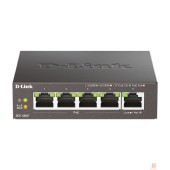 Сетевое оборудование D-Link DGS-1005P/L (ревизия A1) Неуправляемый коммутатор с 5 портами 10/100/1000Base-T (4 порта PoE 802.3af/at, PoE-бюджет 60 Вт)