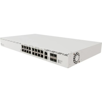 Сетевое оборудование MikroTik CRS320-8P-8B-4S+RM Коммутатор управляемый, 17*1Gbit RJ45, 4*SFP+,  PoE (1-16port) RouterOS v7