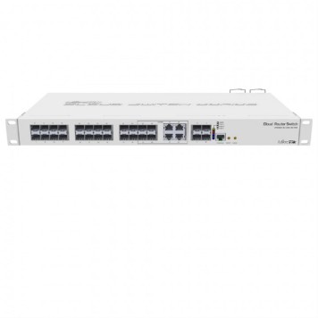 Сетевое оборудование MikroTik CRS328-4C-20S-4S+RM Коммутатор управляемый, в стойку, 20х SFP, 4x SFP+ , 4х RJ45/SFP
