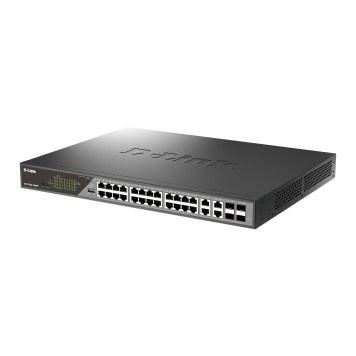 Сетевое оборудование D-Link DSS-200G-28MPP/A1A Настраиваемый L2 коммутатор с 24 портами 10/100/1000Base-T и 4 комбо-портами 100/1000Base-T/SFP (порты 1-24 PoE 802.3af/at, порты 1-8 PoE 802.3bt, PoE-бюджет 518 Вт)-2