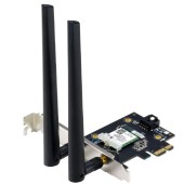 Сетевое оборудование ASUS PCE-BE6500 Беспроводной трехдиапазонный PCI Express адаптер BE6500 + Bluetooth 5.4, внешняя съемная антенна, Wi-Fi 7 (be)