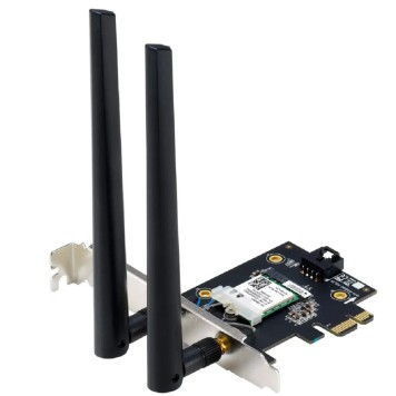 Сетевое оборудование ASUS PCE-BE6500 Беспроводной трехдиапазонный PCI Express адаптер BE6500 + Bluetooth 5.4, внешняя съемная антенна, Wi-Fi 7 (be)
