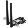 Сетевое оборудование ASUS PCE-BE6500 Беспроводной трехдиапазонный PCI Express адаптер BE6500 + Bluetooth 5.4, внешняя съемная антенна, Wi-Fi 7 (be)