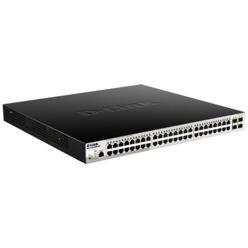 Сетевое оборудование D-Link DGS-1210-52MP/ME/B2A PROJ Управляемый L2 коммутатор с 48 портами 10/100/1000Base-T и 4 портами 1000Base-X SFP (порты 1-8 PoE 802.3af/at, порты 9-48 PoE 802.3af, PoE-бюджет 370 Вт)-1