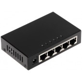Коммутаторы DAHUA DH-PFS3005-5GT 5-портовый гигабитный неуправляемый коммутатор, 5xRJ45 1Gb, коммутация 10 Гбит/с, MAC-таблица 2К, металл