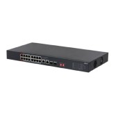 Коммутаторы DAHUA DH-S3220-16GT-240 16-портовый неуправляемый гигабитный коммутатор с PoE; 16xRJ45 1G (PoE/PoE+/Hi-PoE), 2xRJ45 1G (uplink), 2xSFP 1G (uplink); суммарно 240Вт;watchdog;грозозащита;питание 100-240V