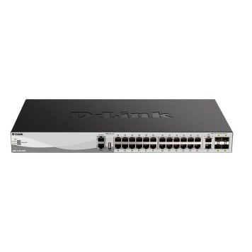 Сетевое оборудование D-Link DGS-3130-30TS/B1A PROJ Управляемый L3 стекируемый коммутатор с 24 портами 10/100/1000Base-T, 2 портами 10GBase-T и 4 портами 10GBase-X SFP+