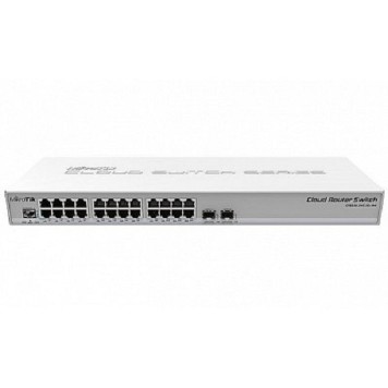 Сетевое оборудование MikroTik CRS326-24G-2S+RM Коммутатор управляемый, Cloud Router Switch 326-24G-2S+RM with RouterOS L5, 1U rackmount enclosure