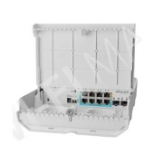 Сетевое оборудование MikroTik CSS610-1Gi-7R-2S+OUT Коммутатор управляемый, netPower Lite 7R, 8Gbit ethernet, 2 SFP+