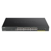 Сетевое оборудование D-Link DGS-1250-28XMP/A1A Управляемый L2 коммутатор с 24 портами 10/100/1000Base-T и 4 портами 10GBase-X SFP+ (24 порта PoE 802.3af/at, PoE-бюджет 370 Вт)