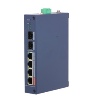 Коммутаторы DAHUA DH-CHS4206-4ET-60 4-портовый PoE облачный коммутатор; 4xRJ45 100M (PoE/PoE+/Hi-PoE), 2xSFP 1G (uplink); суммарно до 60Вт; PoE watchdog, до 250м; грозозащита 6кВ; IP30, IK06;