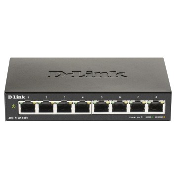 Сетевое оборудование D-Link DGS-1100-08V2/A1A Настраиваемый L2 коммутатор с 8 портами 10/100/1000Base-T