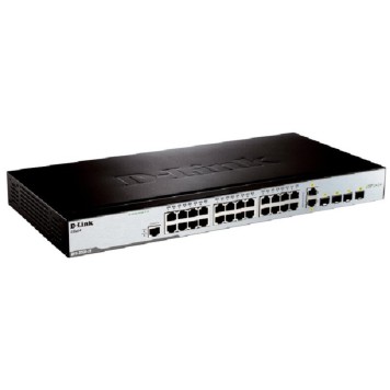 Сетевое оборудование D-Link DES-3200-28/C1A Управляемый L2 коммутатор с 24 портами 10/100Base-TX, 2 портами 100/1000Base-X SFP и 2 комбо-портами 100/1000Base-T/SFP-1
