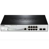 Сетевое оборудование D-Link DGS-1210-10P/ME/A1A Управляемый L2 коммутатор с 8 портами 10/100/1000Base-T и 2 портами 1000Base-X SFP (8 портов PoE 802.3af/at, PoE-бюджет 78 Вт)