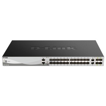 Сетевое оборудование D-Link DGS-3130-30S/B1A PROJ Управляемый L3 стекируемый коммутатор с 24 портами 1000Base-X SFP, 2 портами 10GBase-T и 4 портами 10GBase-X SFP+