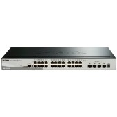 Сетевое оборудование D-Link DGS-1510-28X/A1A PROJ Управляемый L2+ стекируемый коммутатор с 24 портами 10/100/1000Base-T и 4 портами 10GBase-X SFP+